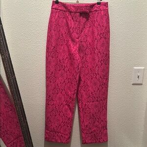 Elegant Pink Lace Women's Pants